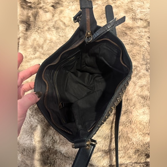 PLATANIA Genuine Italian Leather Studded Crossbody Bag - Picture 6 of 6